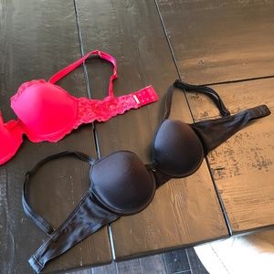 Chantelle Black & Pink Bras - Set of 2 - 30DD